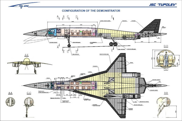 Tu-444 —хема